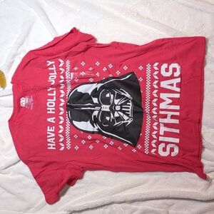 Men's Christmas Star Wars T Shirt XXL Sithmas Darth Vader